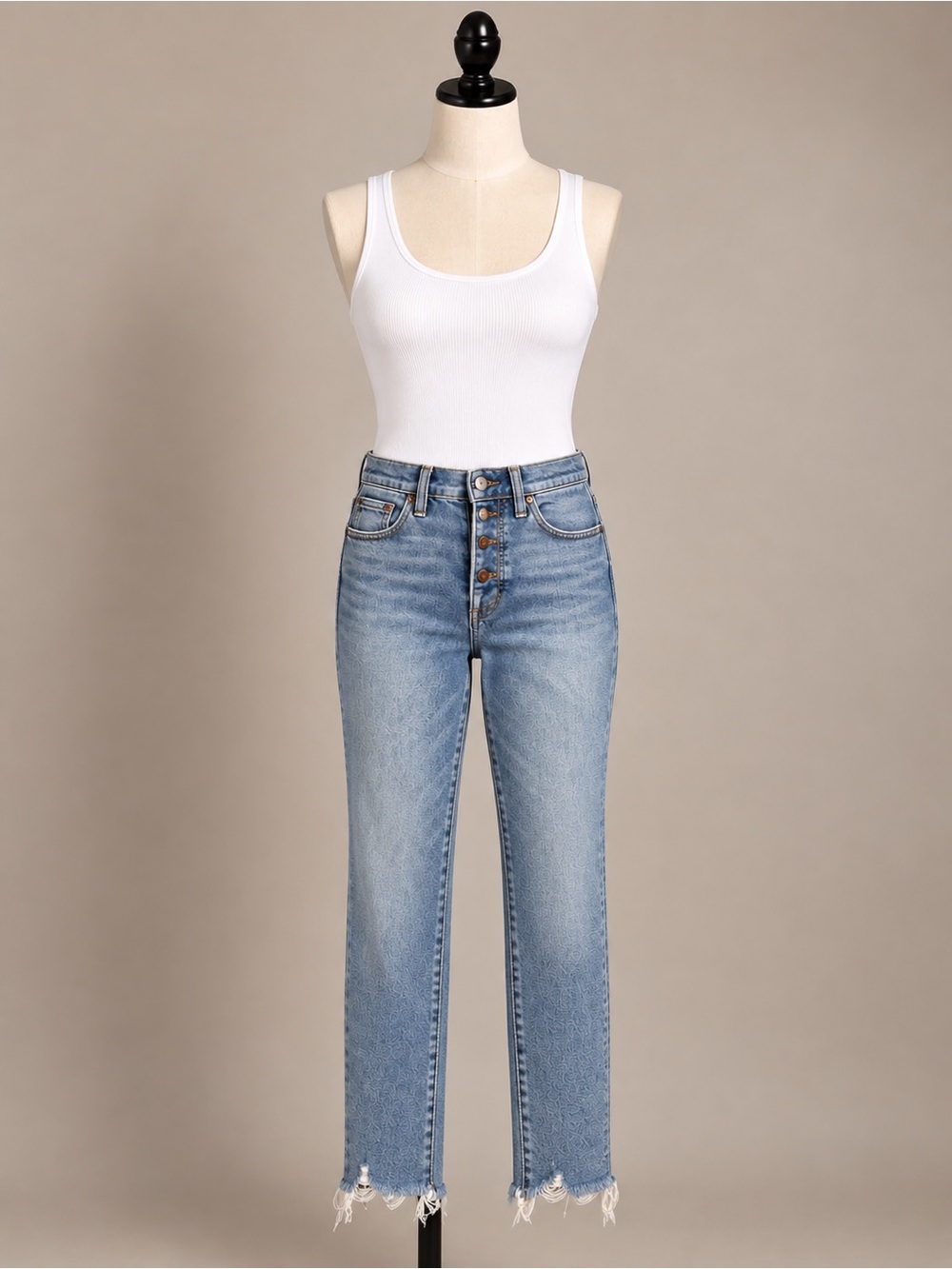 Madewell 10” High-Rise Skinny Jeans Size 27 Light Wash Raw Step Hem